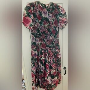 Opening Night Dress Size Junior 13-14 Floral 100% Cotton